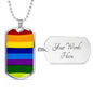 LGBTQ Pride Necklace LGBTQ Pride Necklace with the Option to Engrave - TreasureNoni