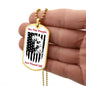 We The People, American Flag Dog Tag Necklace, Patriotic Jewelry, American Flag Necklace, Eagle Necklace, Eagle Flag, Patriotic Gifts