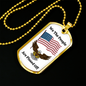 We The People, USA Necklace, Patriotic Jewelry, American Flag Necklace, USA Flag Dog Tag Necklace, Eagle Necklace