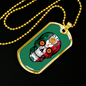 Calavera Mexicana Flag, Mexican Skull Flag Necklace, Dia de los Muertos, Mexican Skull Flag Gift For Men, Mexican Flag