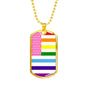 LGBTQ Flag Necklace, LGBTQ Pride Jewelry - TreasureNoni