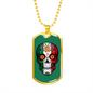 Calavera Mexicana Flag, Mexican Skull Flag Necklace, Dia de los Muertos, Mexican Skull Flag Gift For Men, Mexican Flag