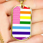 LGBTQ Flag Necklace, LGBTQ Pride Jewelry - TreasureNoni