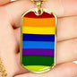LGBTQ Pride Necklace LGBTQ Pride Necklace with the Option to Engrave - TreasureNoni