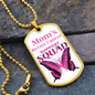 Mom's Breast Cancer Support Squad Necklace, Breast Cancer Support Jewelry, Cancer Squad Support Necklace, Family Cancer Support Squad