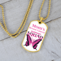 Mom's Breast Cancer Support Squad Necklace, Breast Cancer Support Jewelry, Cancer Squad Support Necklace, Family Cancer Support Squad