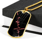 Music Heartbeat Music Lover Dog Tag Style Necklace - TreasureNoni