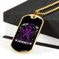 I Wear Purple For Alzheimers Disease Awareness, Alzheimers Awareness Necklace, Alzheimers Purple Ribbon Jewelry, Alzheimers Pendant