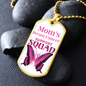 Mom's Breast Cancer Support Squad Necklace, Breast Cancer Support Jewelry, Cancer Squad Support Necklace, Family Cancer Support Squad