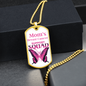 Mom's Breast Cancer Support Squad Necklace, Breast Cancer Support Jewelry, Cancer Squad Support Necklace, Family Cancer Support Squad