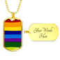 LGBTQ Pride Necklace LGBTQ Pride Necklace with the Option to Engrave - TreasureNoni