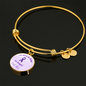 End Alz Bracelet, Support Alzheimer's Jewelry, Alzheimer's Purple Ribbon Bracelet, End Alz Jewelry, Alzheimer's In Memory Of