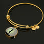 Yoga Pose Circle Charm Bracelet Yoga Lover Charm Bracelet with the Option to Engrave. - TreasureNoni