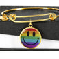 Rainbow Pride Smiley Face Emoji LGBTQ Bracelet - TreasureNoni
