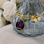 Alzheimers Awareness Bracelet, Alzheimers Support, Alzheimers Purple Ribbon, Alzheimers Support Jewelry