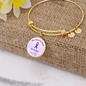End Alz Bracelet, Support Alzheimer's Jewelry, Alzheimer's Purple Ribbon Bracelet, End Alz Jewelry, Alzheimer's In Memory Of