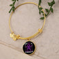 Alzheimers Awareness Bracelet, Alzheimers Support, Alzheimers Purple Ribbon, Alzheimers Support Jewelry