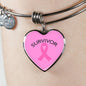 Breast Cancer Survivor Bracelet, Breast Cancer Survivor Pink Ribbon Jewelry, Gift for Breast Cancer Survivor - TreasureNoni
