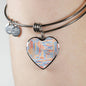 Yoga Heart Charm Bracelet with the Option to Engrave - TreasureNoni