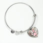 Paw Print Heart Charm Bracelet, Dog Lovers Bracelet, Dog Mom Bracelet - TreasureNoni