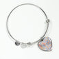 Yoga Heart Charm Bracelet with the Option to Engrave - TreasureNoni