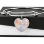 Yoga Heart Charm Bracelet with the Option to Engrave - TreasureNoni