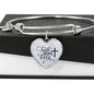 Faith, Hope, Love Heart Pendant Bracelet, Religious Jewelry, Religious Pendant - TreasureNoni