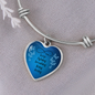 Semicolon Bracelet, Semicolon Gift, Semicolon Heart Pendant Bracelet, Suicide Awareness, Mental Health, Suicide Prevention Awareness, Semicolon Jewelry