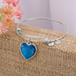 Semicolon Bracelet, Semicolon Gift, Semicolon Heart Pendant Bracelet, Suicide Awareness, Mental Health, Suicide Prevention Awareness, Semicolon Jewelry
