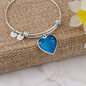 Semicolon Bracelet, Semicolon Gift, Semicolon Heart Pendant Bracelet, Suicide Awareness, Mental Health, Suicide Prevention Awareness, Semicolon Jewelry