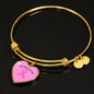 Breast Cancer Survivor Bracelet, Breast Cancer Survivor Pink Ribbon Jewelry, Gift for Breast Cancer Survivor - TreasureNoni