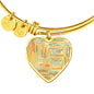 Yoga Heart Charm Bracelet with the Option to Engrave - TreasureNoni