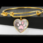 Paw Print Heart Charm Bracelet, Dog Lovers Bracelet, Dog Mom Bracelet - TreasureNoni