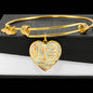 Yoga Heart Charm Bracelet with the Option to Engrave - TreasureNoni