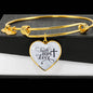 Faith, Hope, Love Heart Pendant Bracelet, Religious Jewelry, Religious Pendant - TreasureNoni