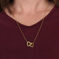 Single Mom Heart Pendant Necklace, Interlocking Design with Message Card, Perfect Gift from Son