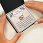 Single Mom Heart Pendant Necklace, Interlocking Design with Message Card, Perfect Gift from Son
