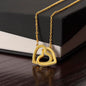 Single Mom Heart Pendant Necklace, Interlocking Design with Message Card, Perfect Gift from Son
