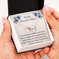 Single Mom Heart Pendant Necklace, Interlocking Design with Message Card, Perfect Gift from Son