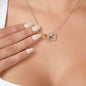 Single Mom Heart Pendant Necklace, Interlocking Design with Message Card, Perfect Gift from Son