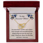 Single Mom Heart Pendant Necklace, Interlocking Design with Message Card, Perfect Gift from Son