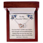 Single Mom Heart Pendant Necklace, Interlocking Design with Message Card, Perfect Gift from Son