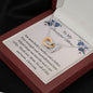 Single Mom Heart Pendant Necklace, Interlocking Design with Message Card, Perfect Gift from Son