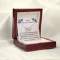Single Mom Heart Pendant Necklace, Interlocking Design with Message Card, Perfect Gift from Son
