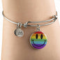 Rainbow Pride Smiley Face Emoji LGBTQ Bracelet - TreasureNoni