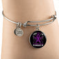 Alzheimers Awareness Bracelet, Alzheimers Support, Alzheimers Purple Ribbon, Alzheimers Support Jewelry