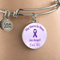 End Alz Bracelet, Support Alzheimer's Jewelry, Alzheimer's Purple Ribbon Bracelet, End Alz Jewelry, Alzheimer's In Memory Of