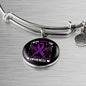 Alzheimers Awareness Bracelet, Alzheimers Support, Alzheimers Purple Ribbon, Alzheimers Support Jewelry