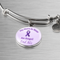 End Alz Bracelet, Support Alzheimer's Jewelry, Alzheimer's Purple Ribbon Bracelet, End Alz Jewelry, Alzheimer's In Memory Of