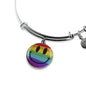 Rainbow Pride Smiley Face Emoji LGBTQ Bracelet - TreasureNoni